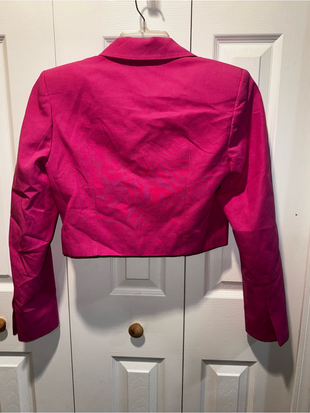 Zara Cropped Blazer in Bright Fuchsia - Picture 5 of 5